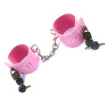 Pink sexuais algema Slave Bdsm sexo jogo para casais Kinky Sex Toys Bondage Mão Cuffs